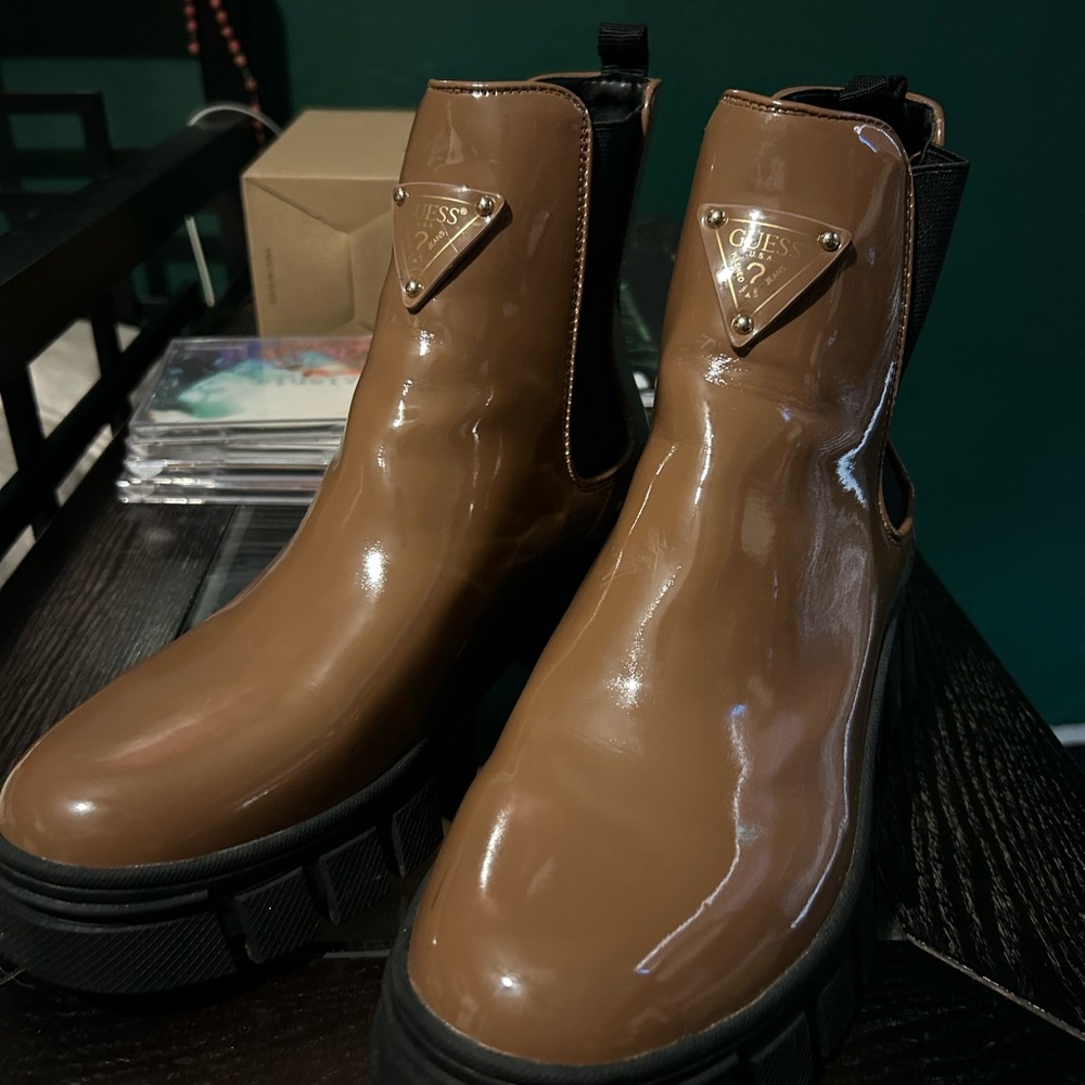 Guess Brown Hestia Ankle Boots 9.5